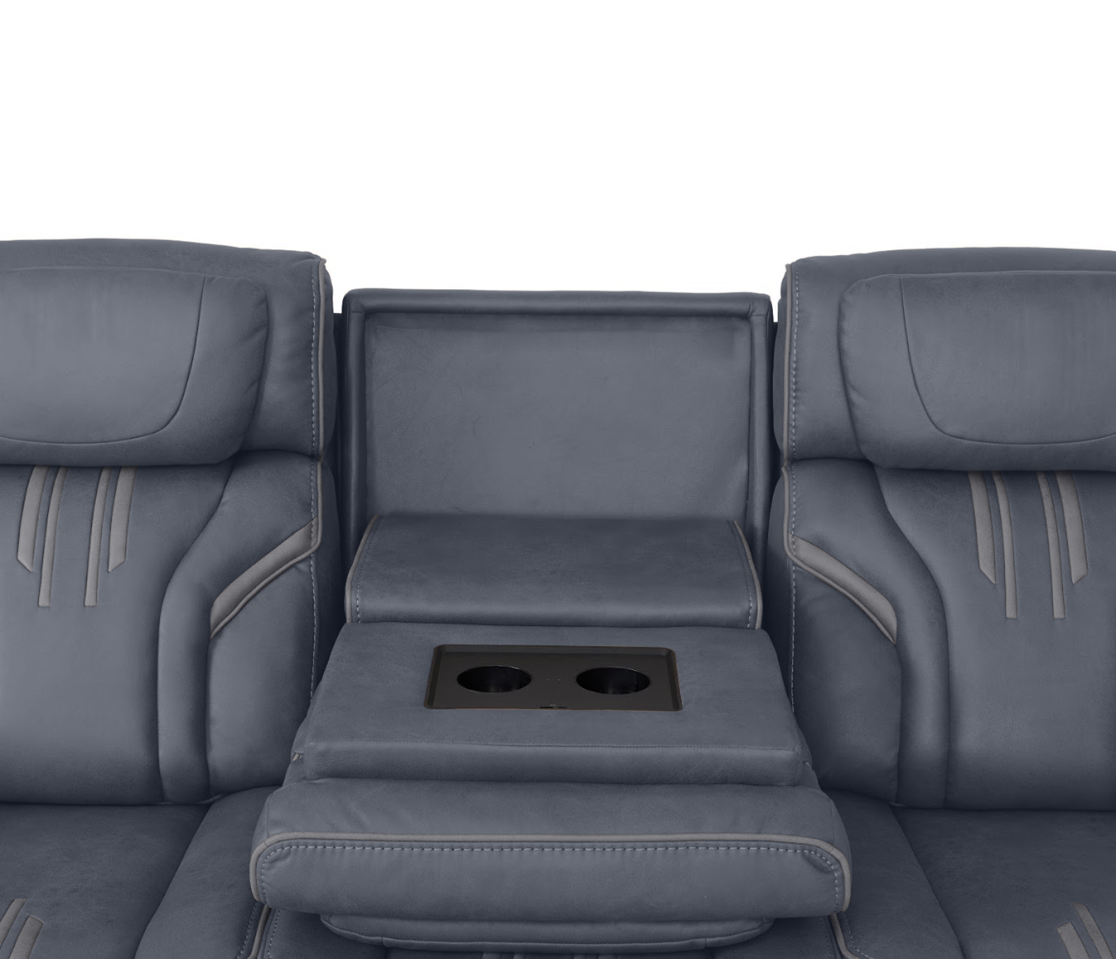 Avenger Sofa - Triple Power, Massage & Audio - Navy Fabric