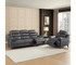 Dream Loveseat - Power Reclining w/ Power Headrests - Steel Grey Leather