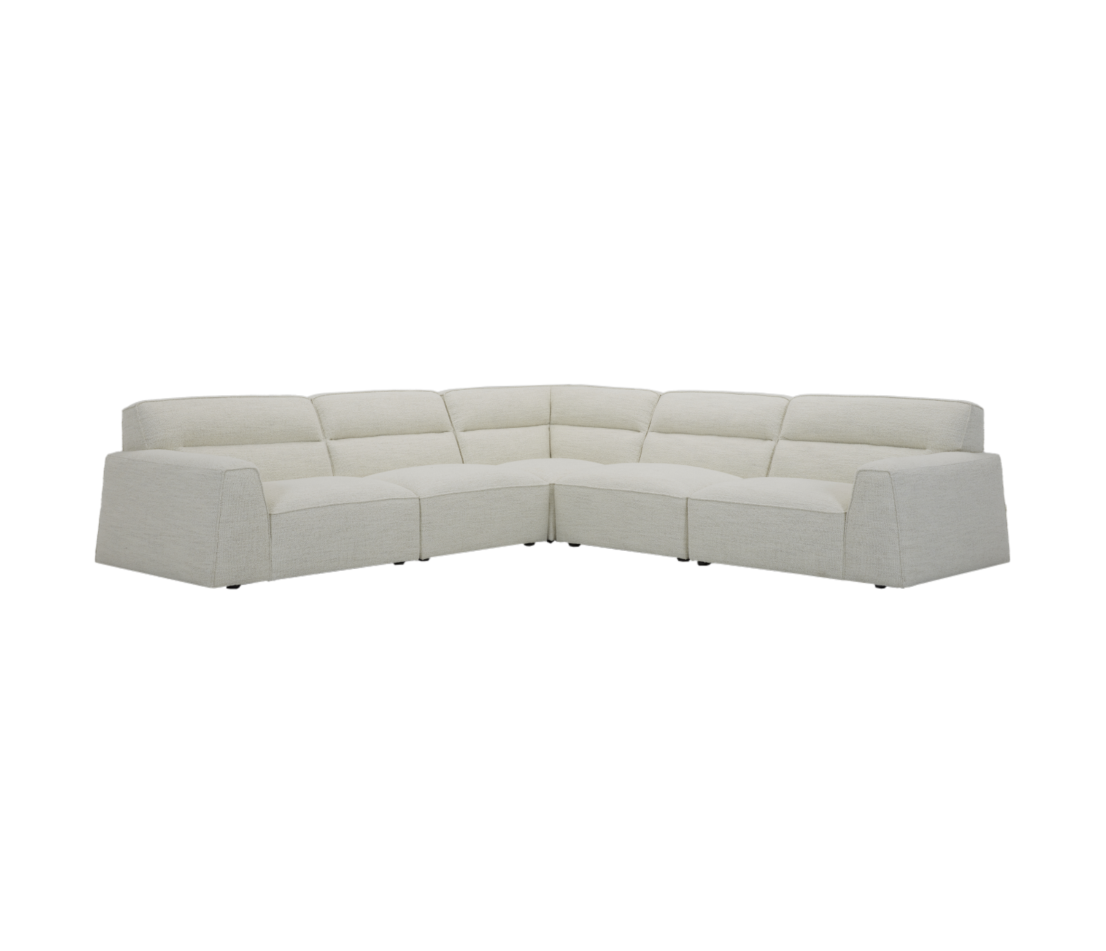 London 5 Piece Sectional - Pearl Fabric