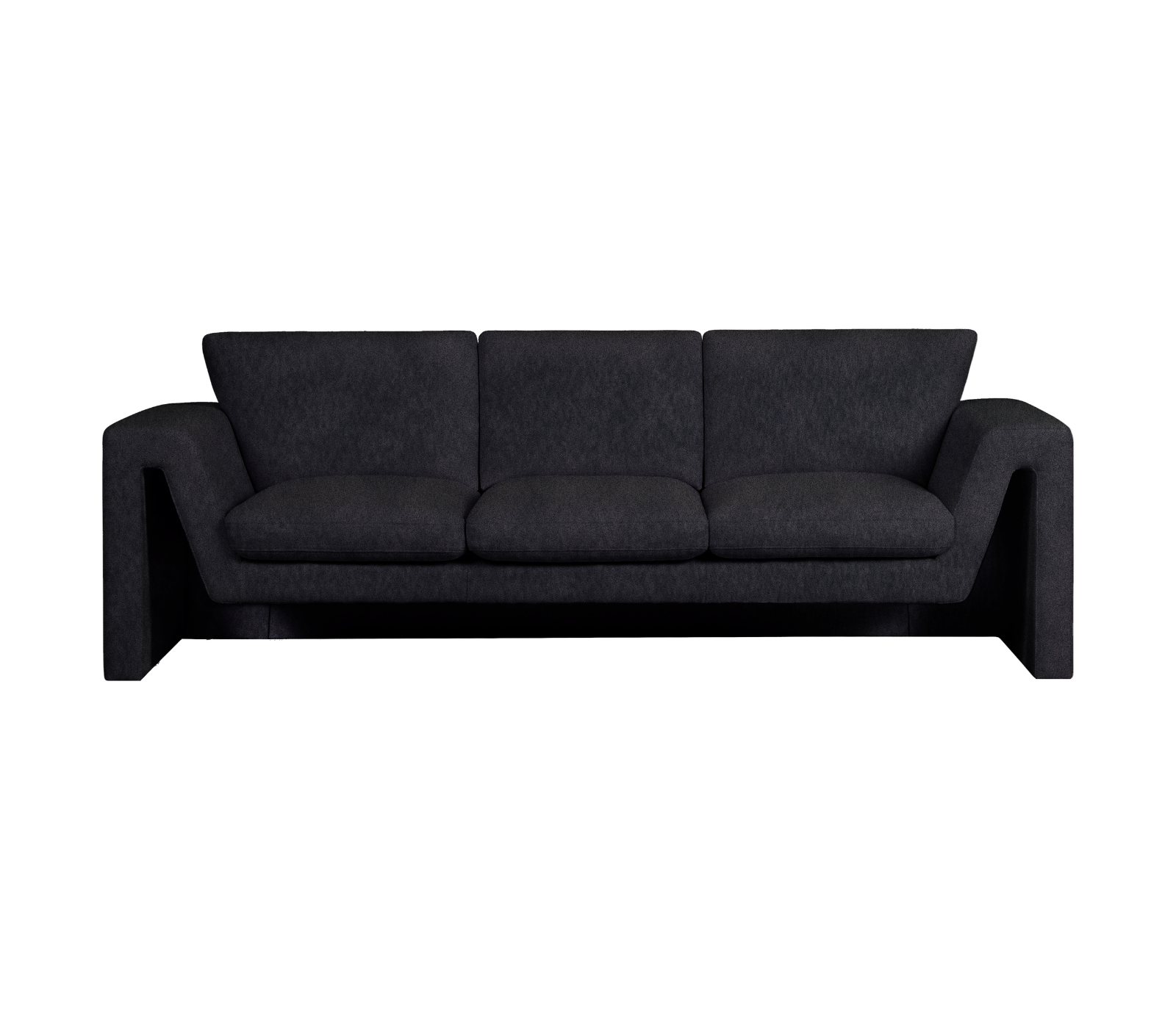 Vivica Sofa - Black Boucle Fabric