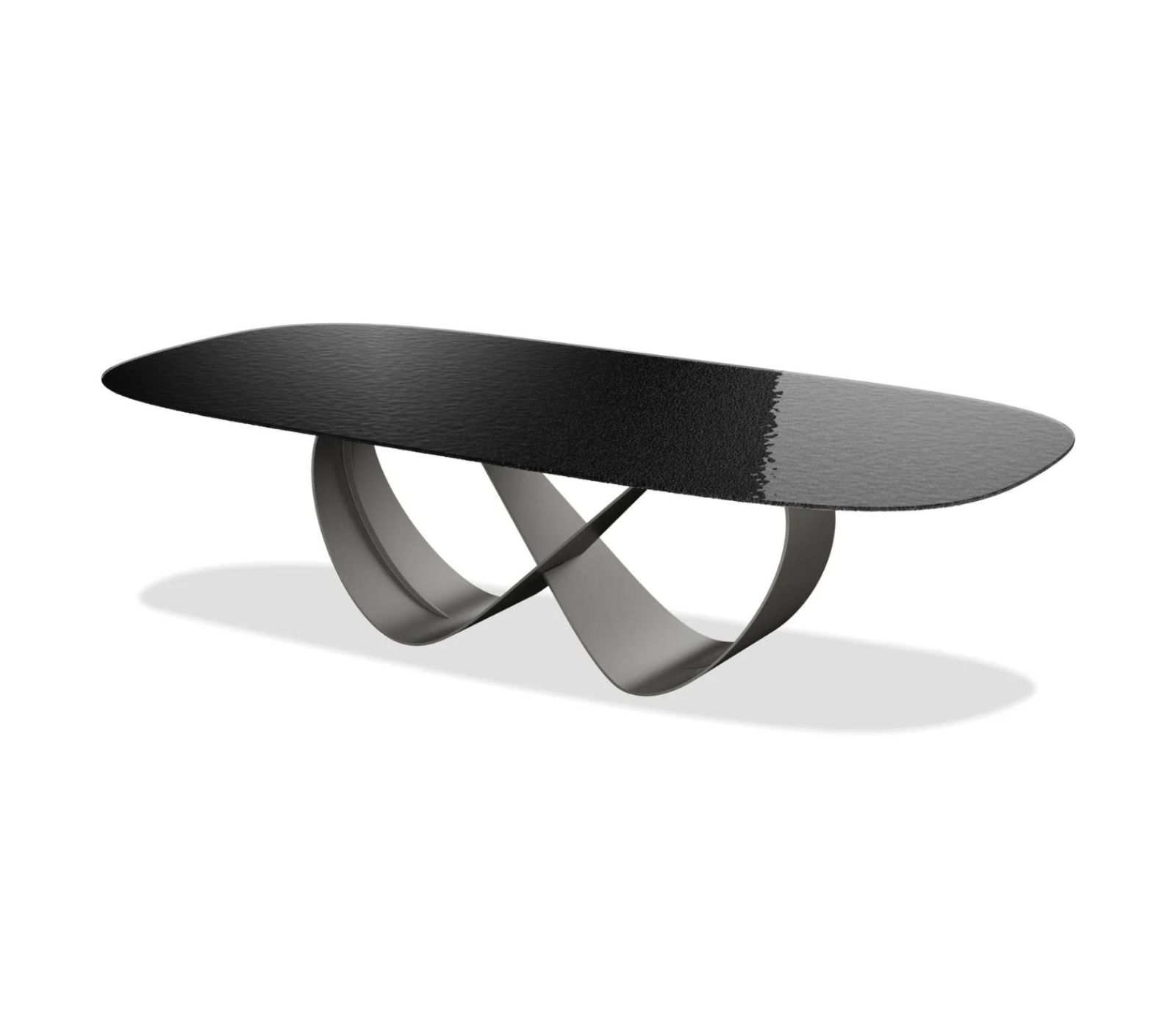 Wave 110" Dining Table - Black Modern Melt