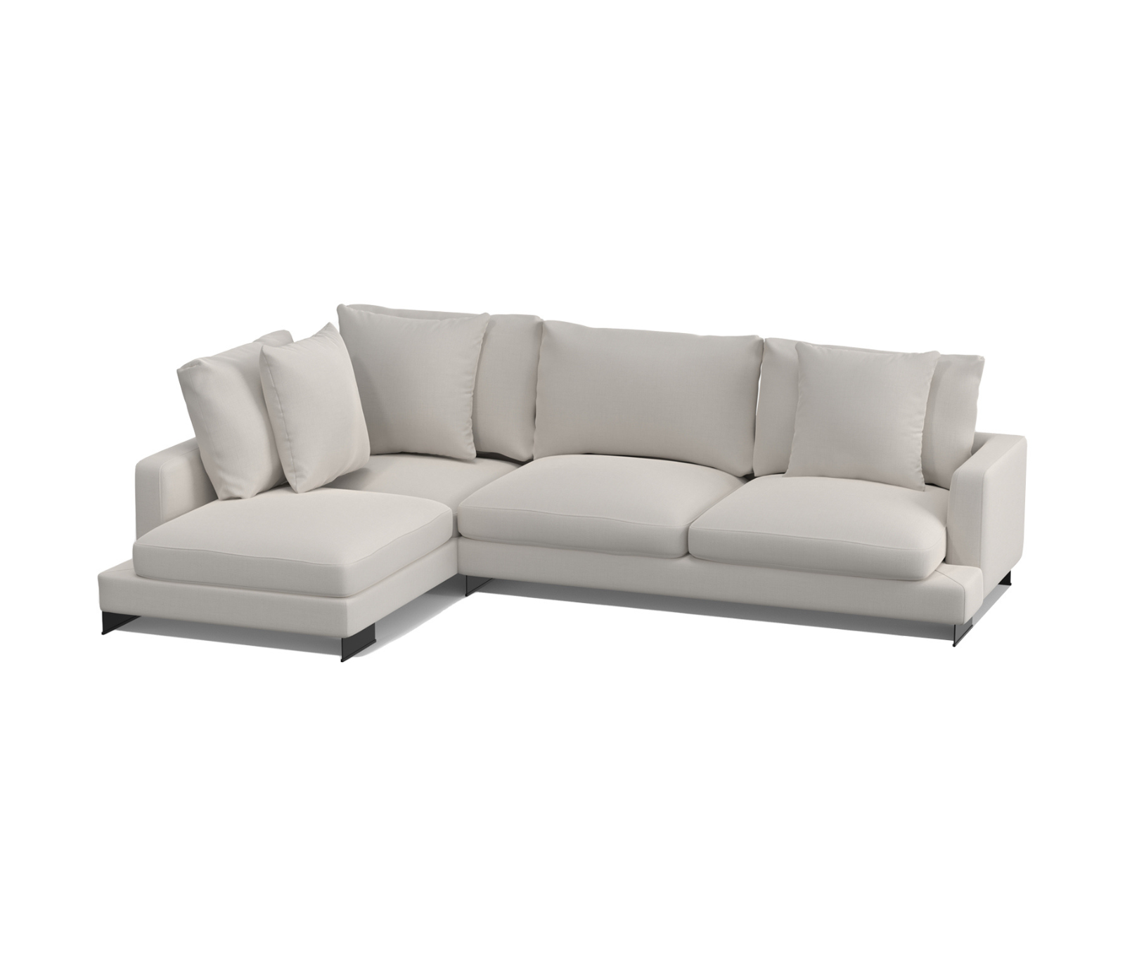 Weekender 2 Piece Large Sectional - Ivory Fabric