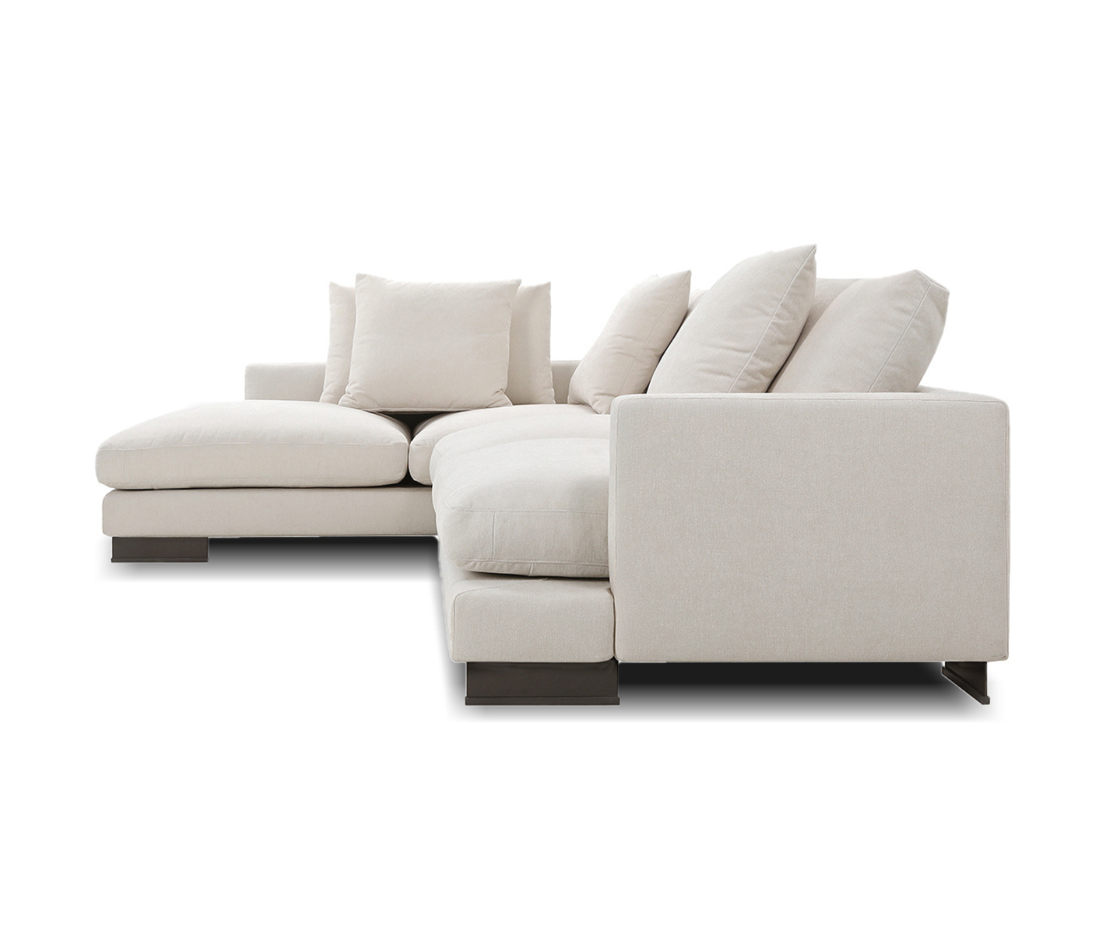 Weekender 2 Piece Condo Sectional - Ivory Fabric