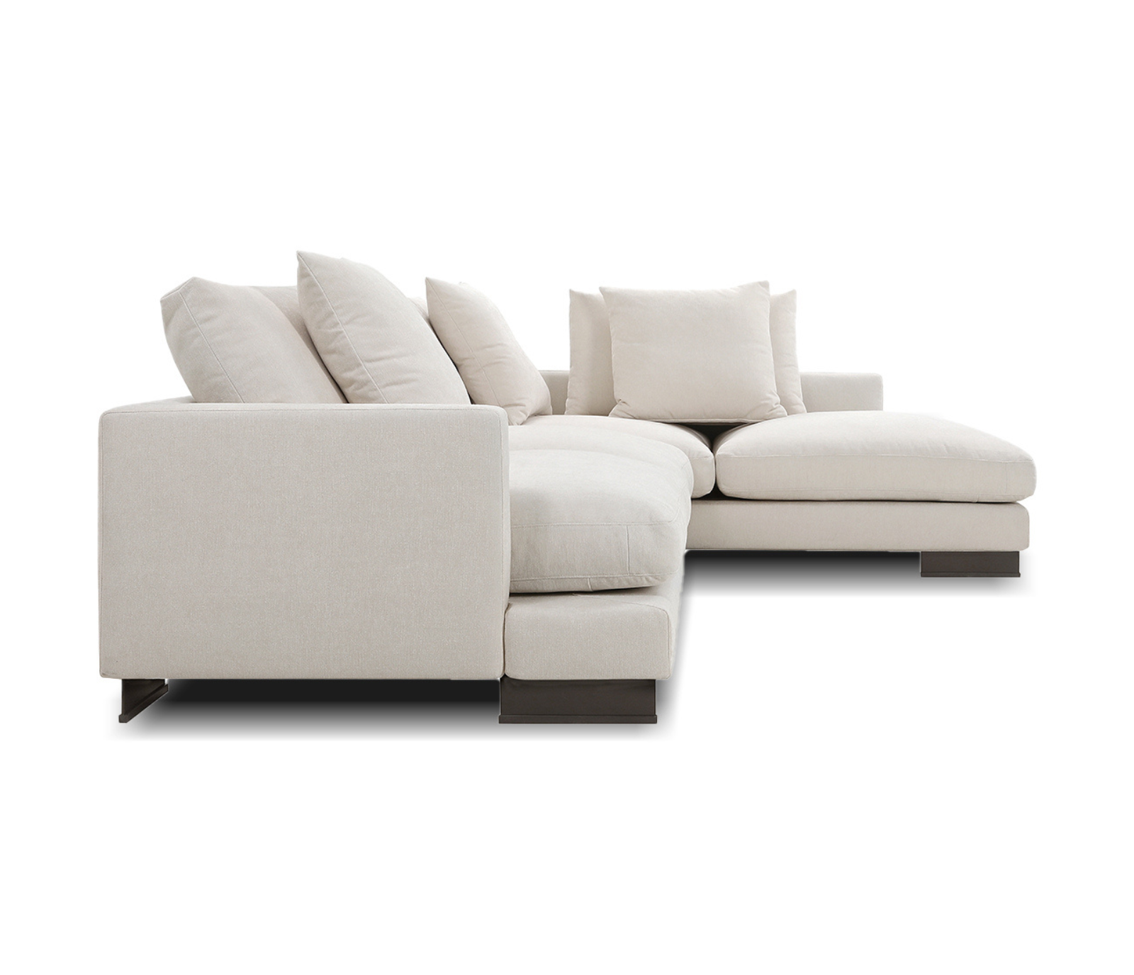 Weekender 2 Piece Large Sectional - Ivory Fabric