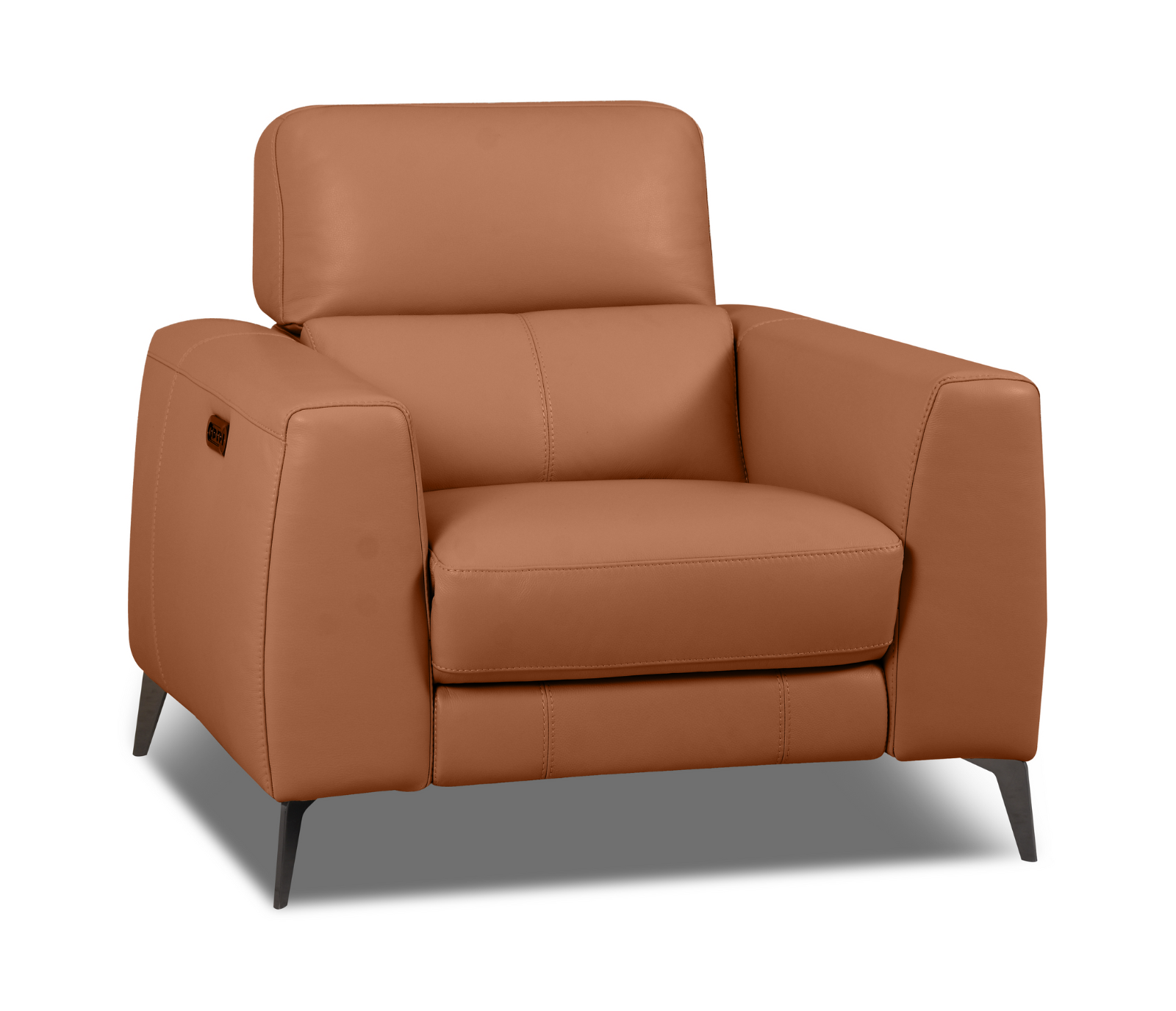 Zara Chair - Power Reclining w/ Power Headrest - Pecan Brown Leather