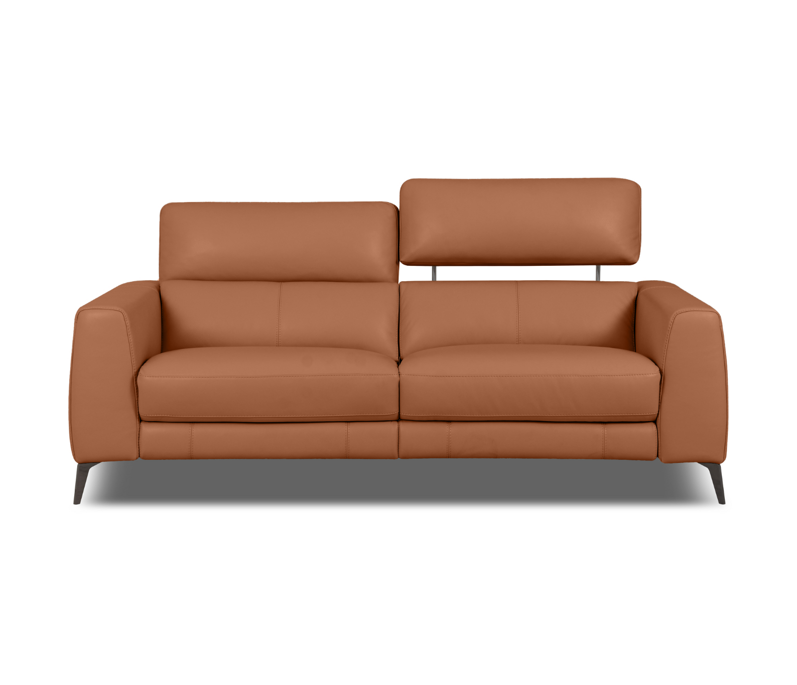 Zara Sofa - Power Reclining w/ Power Headrests - Pecan Brown Leather