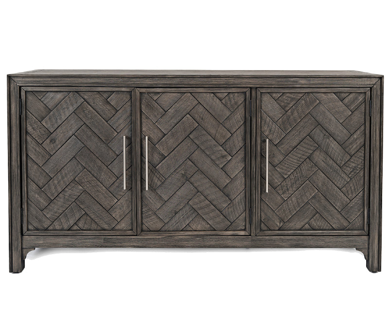 Gramercy Chevron - 60" Accent Cabinet - Dark Grey