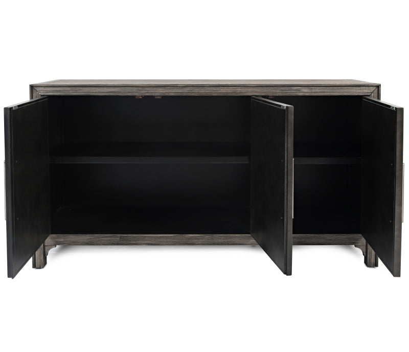 Gramercy Chevron - 60" Accent Cabinet - Dark Grey