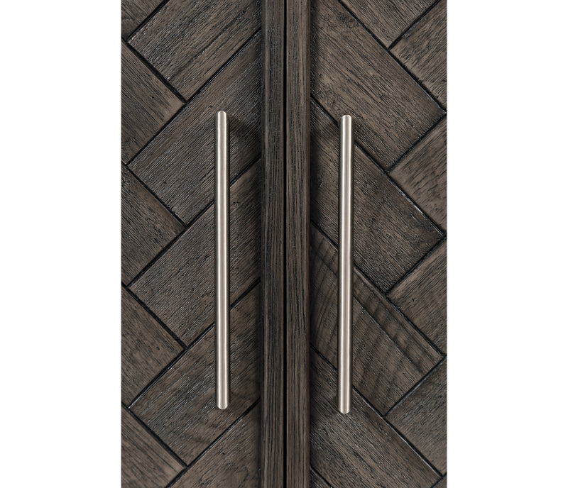 Gramercy Chevron - 60" Accent Cabinet - Dark Grey