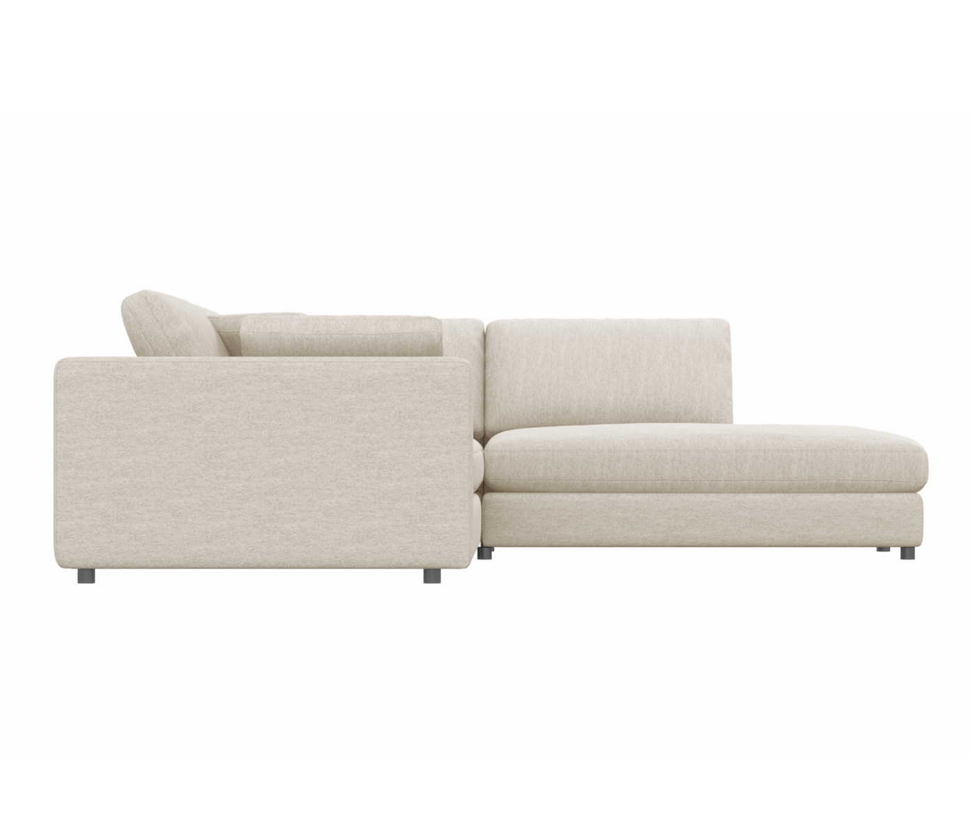 L Shape Sofa Set:- Rome Sectional Fabric Sofa Set (Sandals Cream & Bro –  GKW Retail