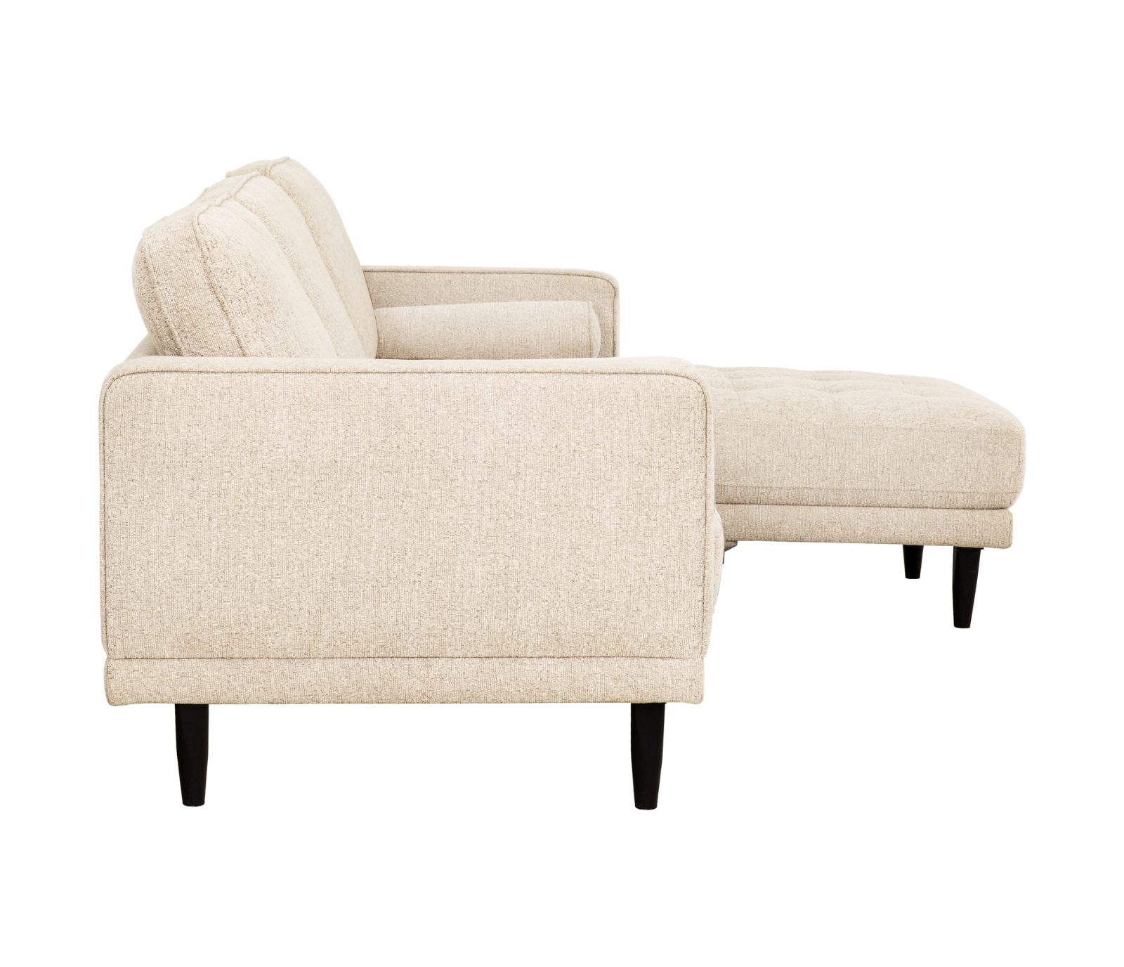 Reign 2 Piece Sectional - Oat Beige Fabric