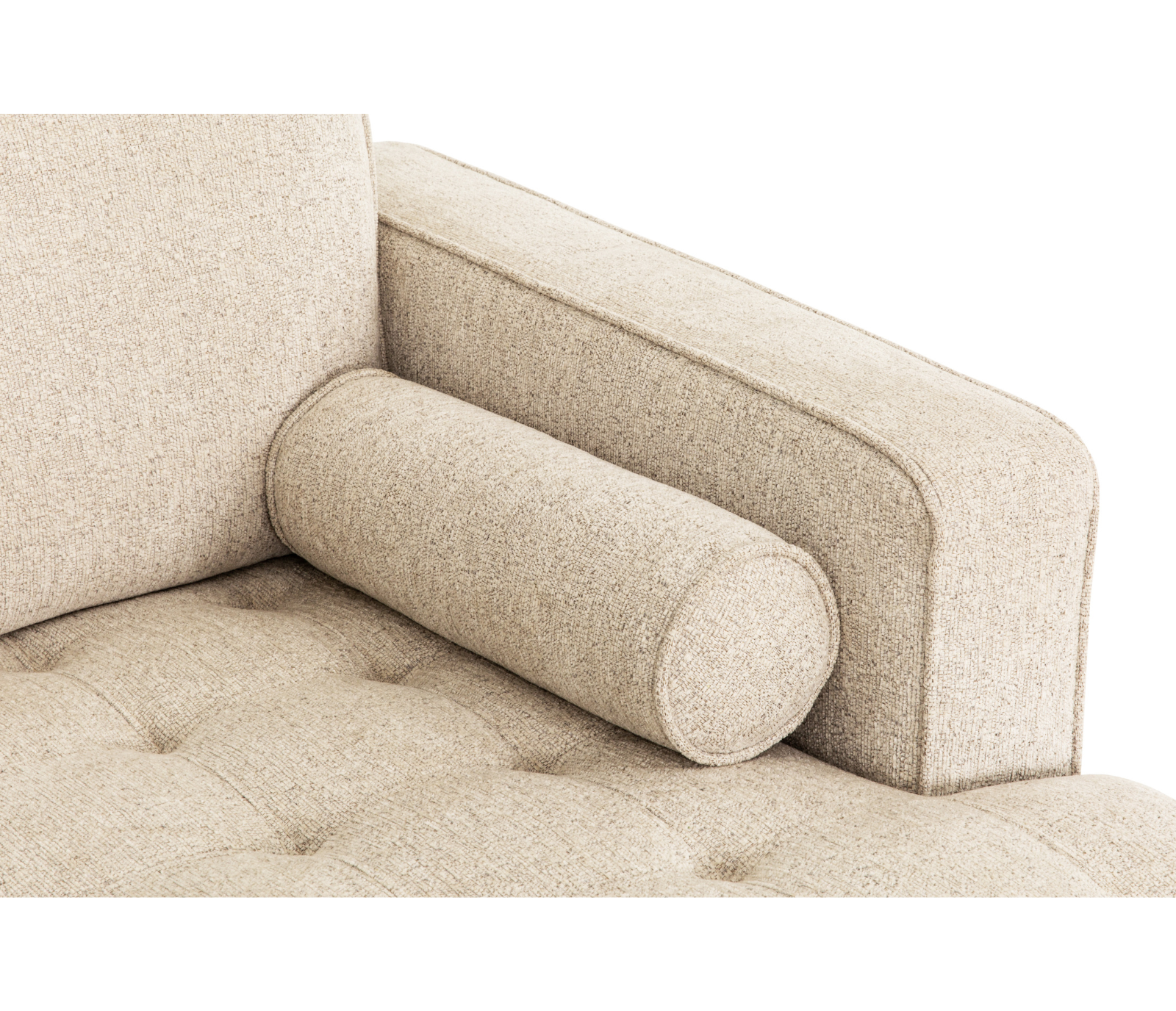 Reign 2 Piece Sectional - Oat Beige Fabric