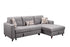 Suzy 2 Piece Sectional w/ Sleeper - Grey Fabric