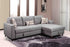 Suzy 2 Piece Sectional w/ Sleeper - Grey Fabric