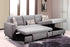 Suzy 2 Piece Sectional w/ Sleeper - Grey Fabric